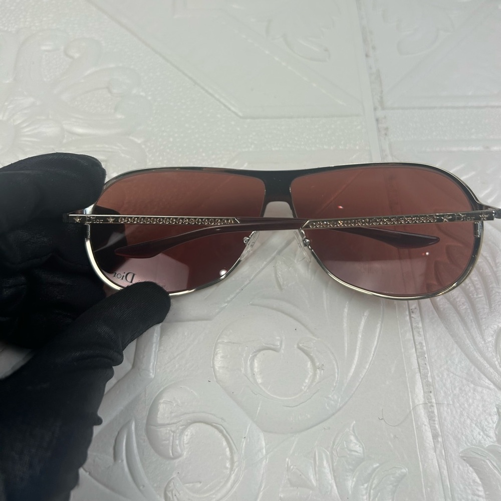 Christian Dior Vintage Aviator Sunglasses with Brown Gradient Lenses Women’s - Picture 4 of 11